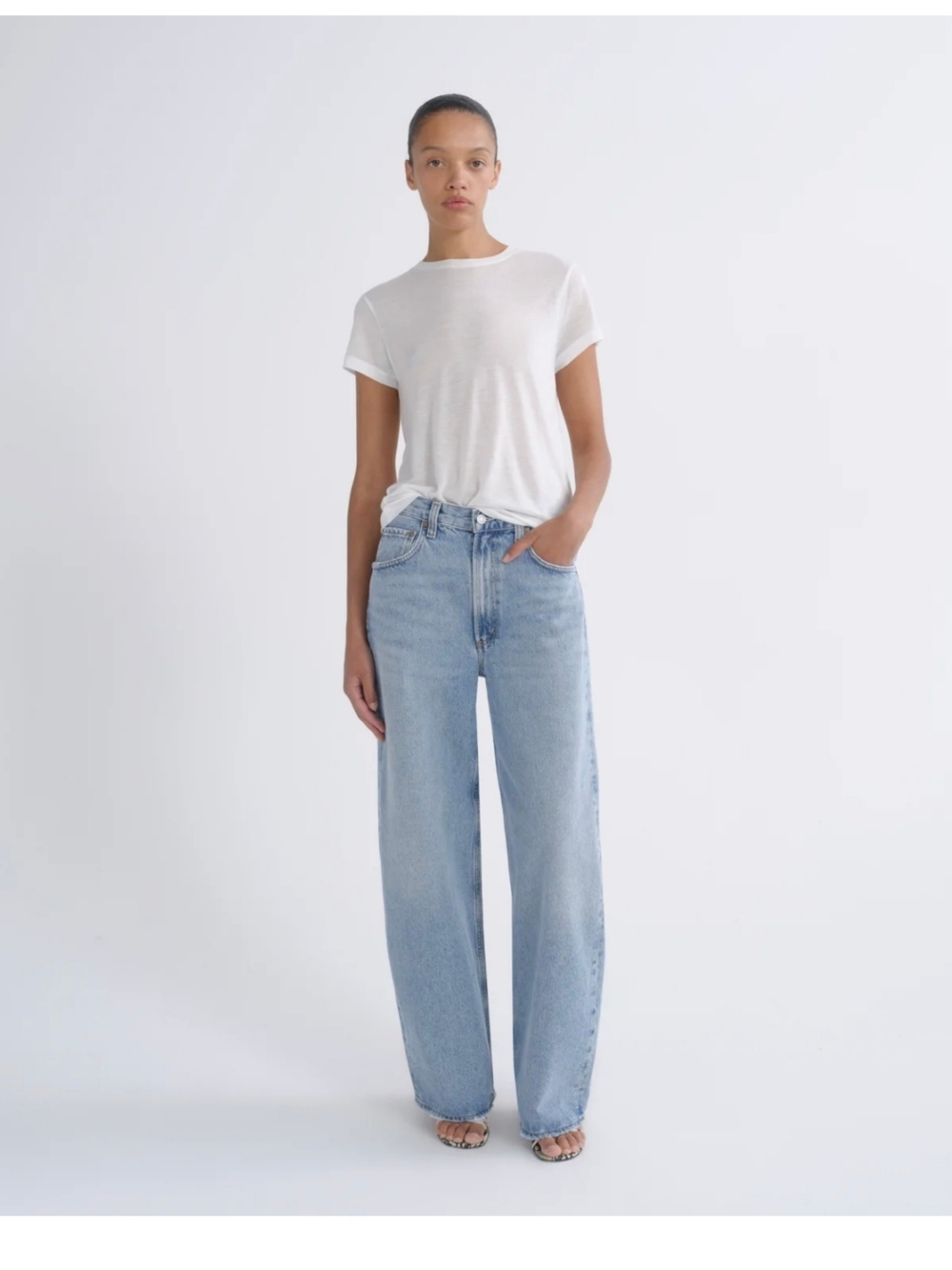 Agolde FRAN Jean Low Slung Easy Straight Jeans In Force Size 30